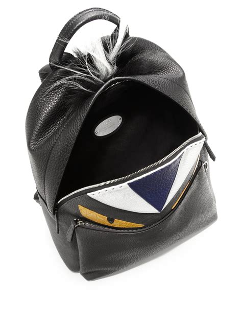 fendi black leather backpack|fendi backpacks on sale.